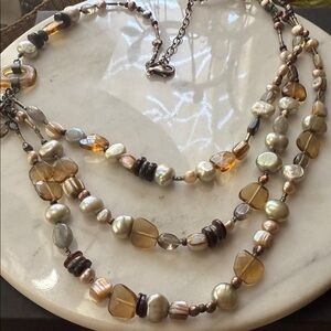 Silpada “Icon” Triple-Strand Necklace